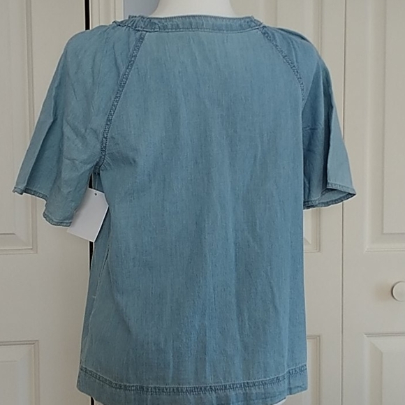 Caslon, Nordstrom Rack, Medium Light Wash Top, XS - Picture 3 of 9